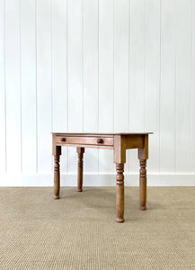 A Low English Country Pine Console Table