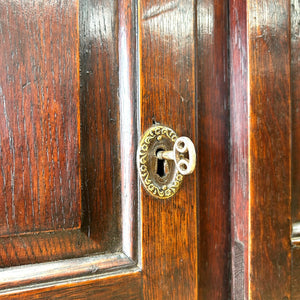 A Beautiful English 18th Century Georgian Oak Tack Cupboard