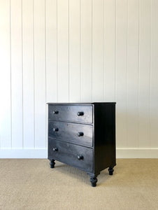 An Ebonized English Pine Chest of Drawers Dresser c1890