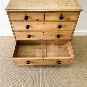 A 19th Century English Pine Chest of Drawers/Dresser with Tulip Feet