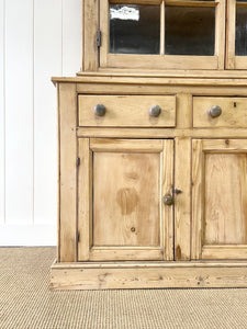 A 19th Century English Pine Bookcase Cabinet or Hutch