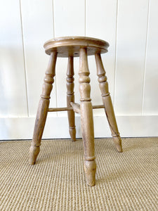 Set of 3 Stools of Varying Heights and Wood Types - Sold Individually