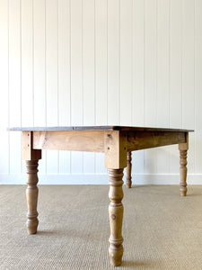 An English Country Pine 6ft Dining Table Custom Built