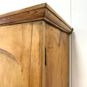 A 19th Century English Pine Linen Press Cupboard with Porcelain Knobs