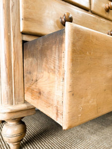 An Antique English Pine Sideboard