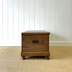 An English Pine Blanket Box or Toy Box Coffee Table c1890