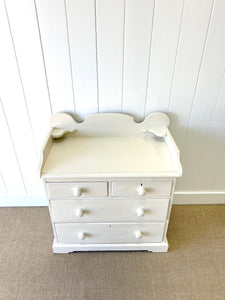 An Antique English Painted Pine Chest of Drawers Dresser c1890