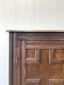 An Antique English William III Oak Clothes Cupboard