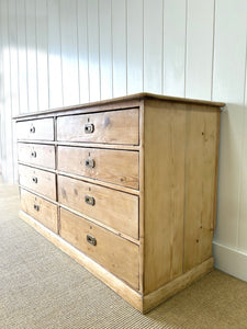 A 19th Century English Bank of Drawers or Sideboard