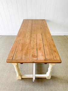 Antique English Country 7ft Refectory Style Table