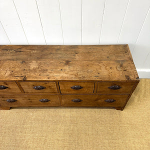 A Large Antique English Bank of Drawers Sideboard or Server c1890