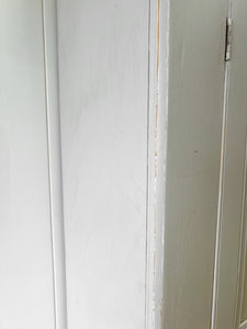 A Gray Painted Housekeepers Cupboard Cabinet