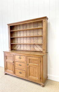 An Extravagant 19th Century Pine Welsh Dresser or Cupboard