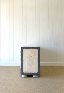 An Antique English Painted Pine Chest of Drawers Dresser with Bun Feet c1890