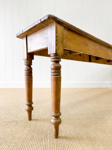 An English Antique 9ft Farmhouse Sideboard Harvest Console Table