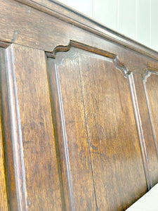 A Good 19th Century English Oak Settle with Freshly Upholstered Seat