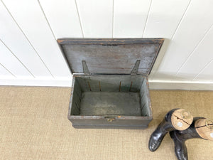 A Small Painted Antique Pine Blanket Box c1890