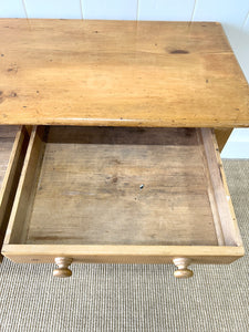 An English Country Pine Console Table