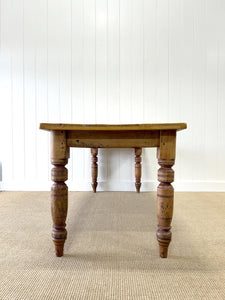 An Antique English Country Pine 7ft Dining Table