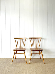 A Set of 4 Ercol Stick Back or Windsor Chairs