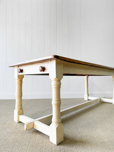 Antique English Country 7ft Refectory Style Table