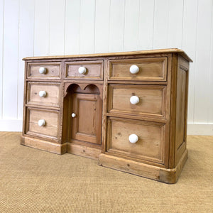 An English Country 7 Drawer Pine Buffet or Sideboard