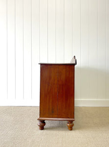 An Antique English Mahogany Chest of Drawers Dresser Tulip Feet c1890