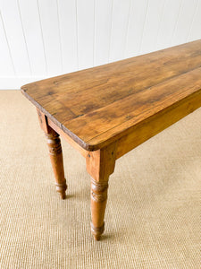 An English Antique 9ft Farmhouse Sideboard Harvest Console Table