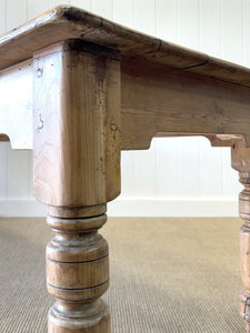 A Large Antique 8 ft English Pine Farmhouse Table