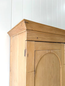 A Delightful 19th Century English Pine Linen Press Cupboard