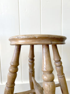 Set of 3 Stools of Varying Heights and Wood Types - Sold Individually