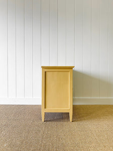 An Antique English Yellow Painted Pine Chest of Drawers Dresser c1890