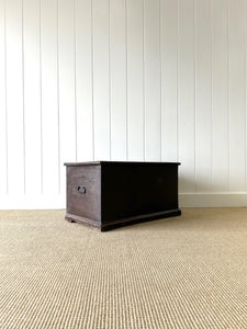 An English Blanket Box or Coffee Table With Iron Handles c1890