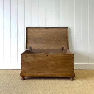 An English Pine Blanket Box or Toy Box Coffee Table c1890