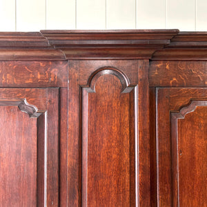 A Beautiful English 18th Century Georgian Oak Tack Cupboard