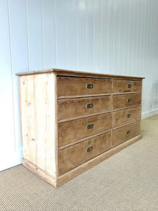 A 19th Century English Bank of Drawers or Sideboard