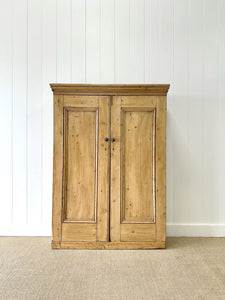 An English 19th Century Shallow Pine Cupboard