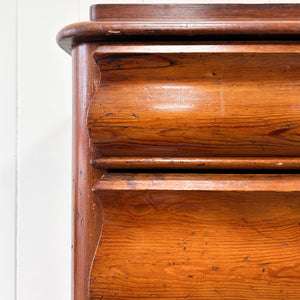 A 19th Century Biedermeier Pitch Pine Chest of Drawers