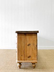 An Antique English Pine Sideboard