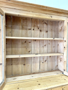 A 19th Century English Pine Bookcase Cabinet or Hutch