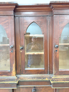 A Scottish Mahogany Breakfront Library or Dining Room Cabinet c1840