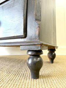 An Ebonized English Pine Chest of Drawers Dresser c1890