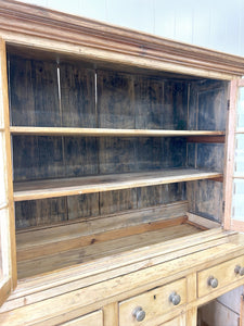 A 19th Century English Pine Bookcase Cabinet or Hutch