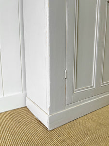 A Gray Painted Housekeepers Cupboard Cabinet