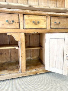 A Gorgeous 19th Century Pine Welsh Dresser or Cupboard