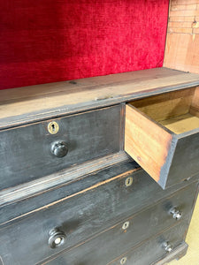 An Early 19th Century Tall but Narrow Ebonized English Bookcase