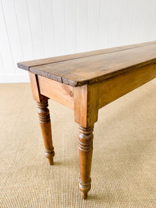 An English Antique 9ft Farmhouse Sideboard Harvest Console Table