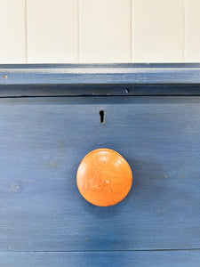 A Blue English Chest of Drawers Dresser c1890