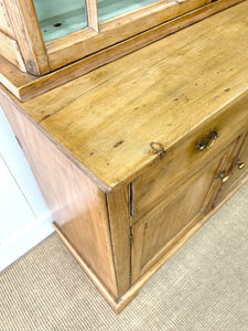 A 19th Century English Pine Bookcase Cabinet or Hutch