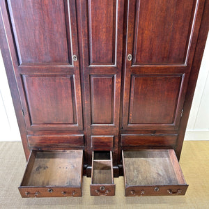 A Beautiful English 18th Century Georgian Oak Tack Cupboard